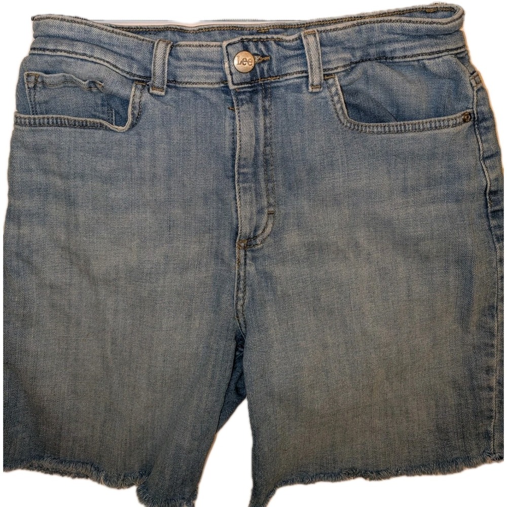Riders By Lee Heritage Mid Rise Denim Cutoff Shorts Size 12 Stretch Comfort Cool
